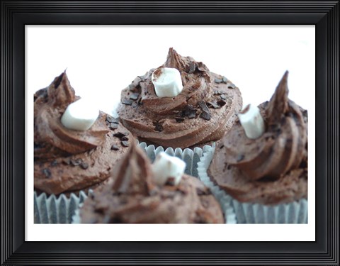 Framed Hot Chocolate Cupcake Print