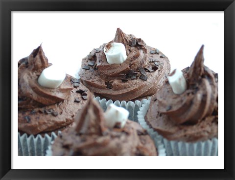 Framed Hot Chocolate Cupcake Print