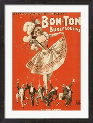 Framed Bon-Ton Burlesquers Vertical Print