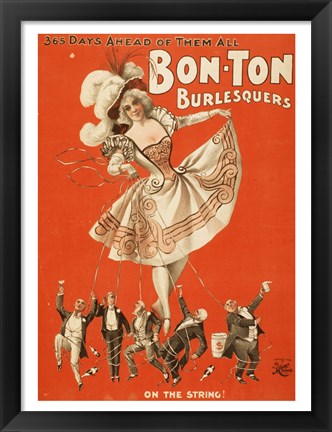 Framed Bon-Ton Burlesquers Vertical Print