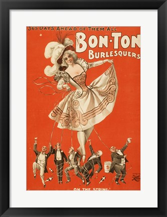 Framed Bon-Ton Burlesquers Vertical Print