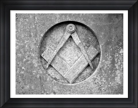 Framed Masons Compass Print