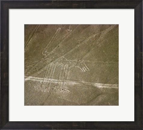 Framed Nazca Lines Dog Print