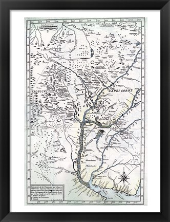 Framed Provinces of chaco and surrounding Patroschi Sculp 1700 Print