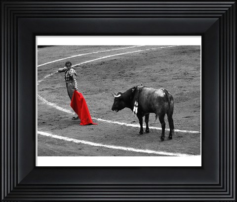 Framed Red Matador I Print