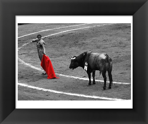 Framed Red Matador I Print