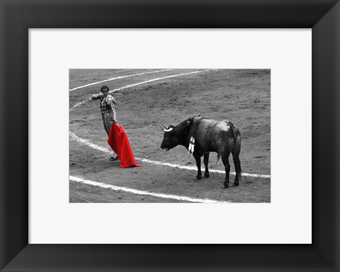 Framed Red Matador I Print