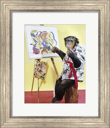 Framed Monkey Artist Print