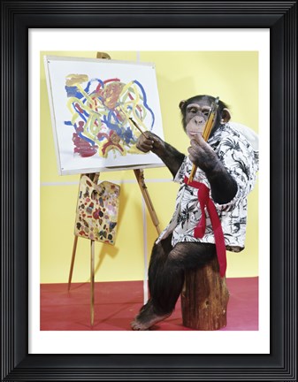 Framed Monkey Artist Print