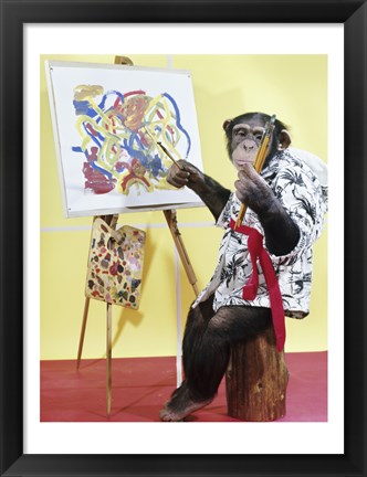 Framed Monkey Artist Print