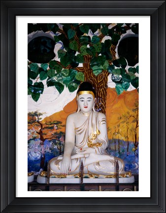 Framed Close-up of a statue of Buddha, Tiger Balm Gardens, Hong Kong, China Print