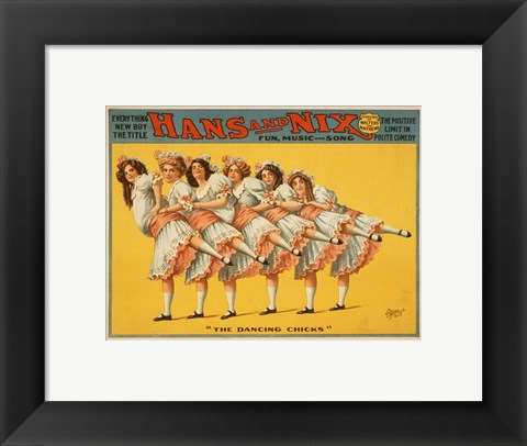 Framed Hans and Nix - Fun, Music and Song Print