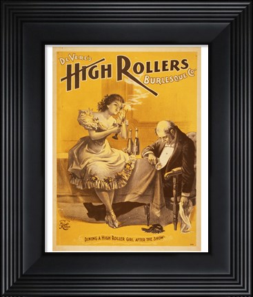 Framed Dining a High Roller Girl After the Show Print