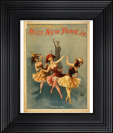 Framed Miss New York Jr. - A Midnight Frolic Print