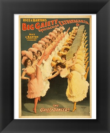 Framed Big Gaiety&#39;s Spectacular Extravaganza - The Gaiety Dancers Print