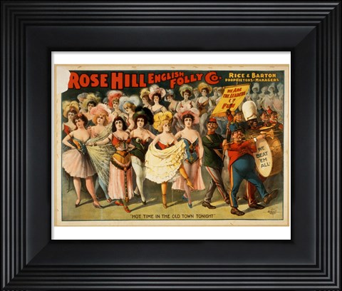 Framed Rose Hill English Folly Hot Time in the Old Town Tonight Print