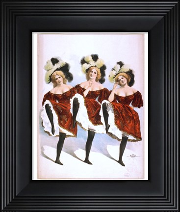 Framed Can-Can Dancers Print