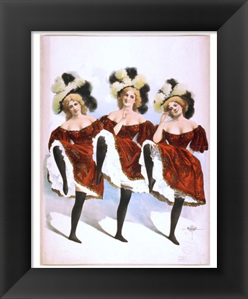 Framed Can-Can Dancers Print