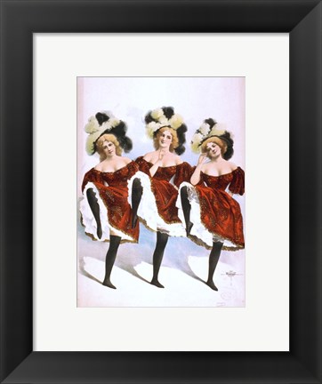 Framed Can-Can Dancers Print