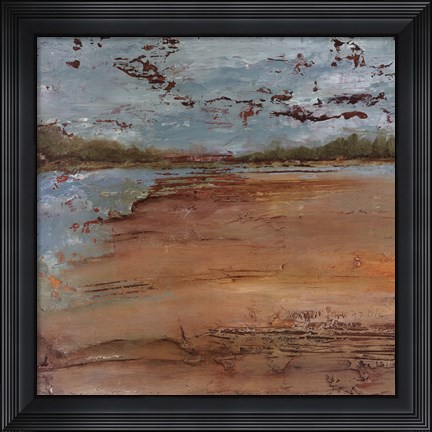 Framed Sunset Lake I Print