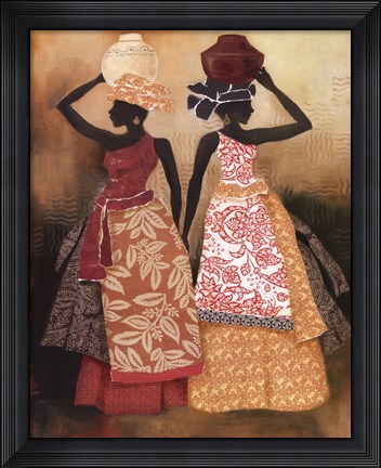 Framed Village Women II Print
