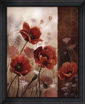 Framed Wild Poppies II Print