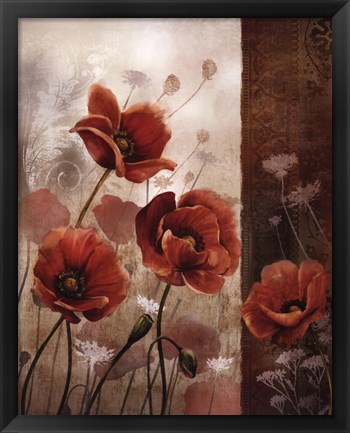 Framed Wild Poppies II Print