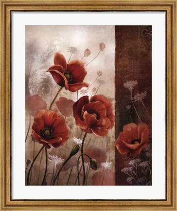Framed Wild Poppies II Print