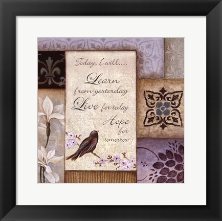 Framed Lavender Inspiration I Print