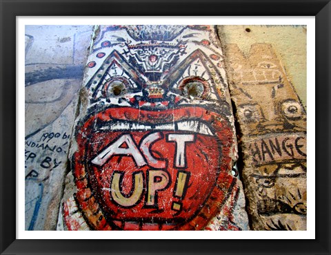 Framed Act Up - Berlin Wall Print