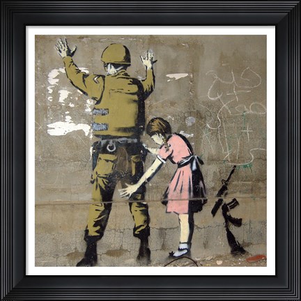Framed Bethlehem Wall Graffiti Print