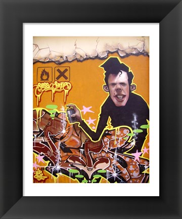 Framed Graffiti Portrait Print