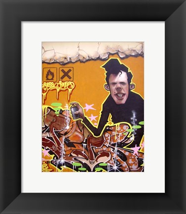 Framed Graffiti Portrait Print