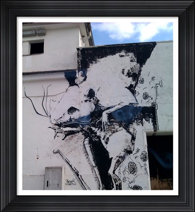 Framed Graffiti Rat in Germany Print