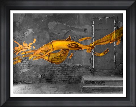 Framed Graffiti in Russia Print