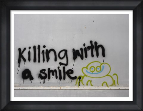 Framed Killing With a Smile - Singapore Print