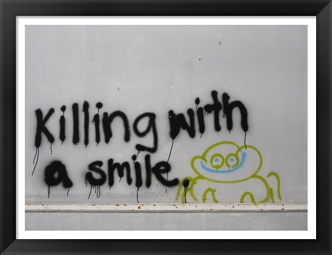 Framed Killing With a Smile - Singapore Print