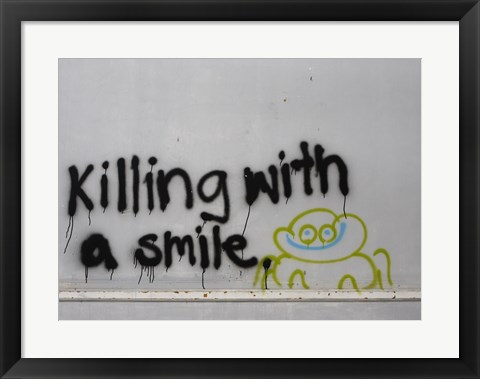 Framed Killing With a Smile - Singapore Print