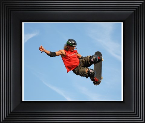 Framed Skater on Vert Ramp Print