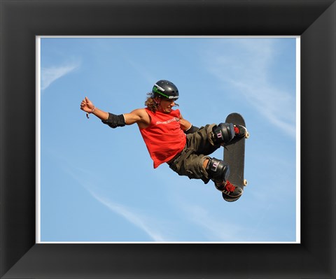 Framed Skater on Vert Ramp Print