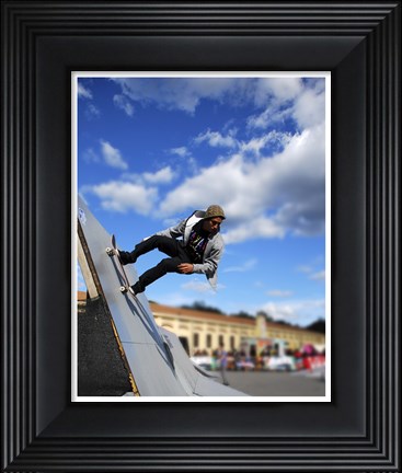 Framed Skater In Florence On Ramp Print
