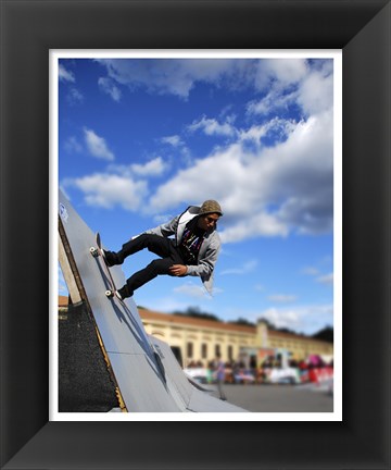 Framed Skater In Florence On Ramp Print