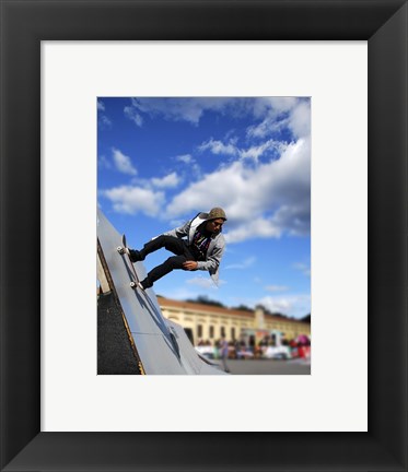 Framed Skater In Florence On Ramp Print