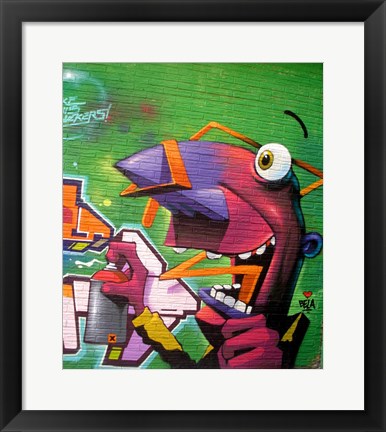 Framed Vitoria Graffiti Print