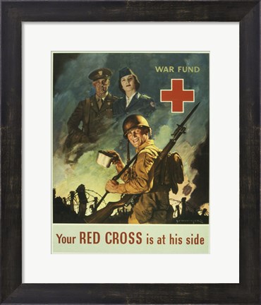 Framed Your Red Cross is at His Side Print