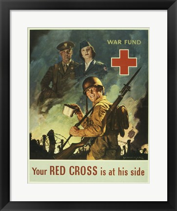 Framed Your Red Cross is at His Side Print