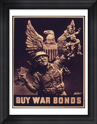 Framed Buy War Bonds Print