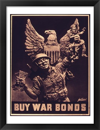 Framed Buy War Bonds Print