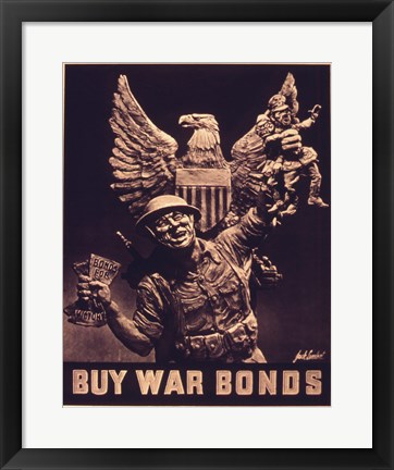 Framed Buy War Bonds Print