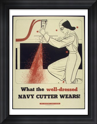 Framed What the Well Dressed Navy Cutter Wears Print